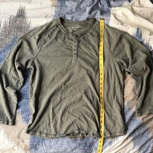 Amazon Essentials Olive Long Sleeve Henley